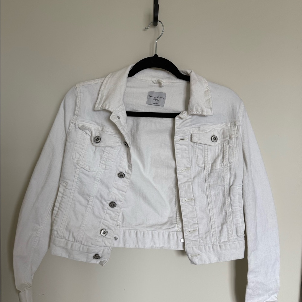 Love Tree Classic White Jean Jacket
